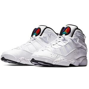 NIKE AIR JORDAN 6 Rings Mid Confetti White GS Sz 5Y/Women 7